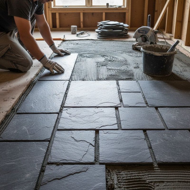 Stone Floor Installation